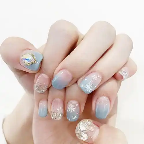 红色系ins头像美甲