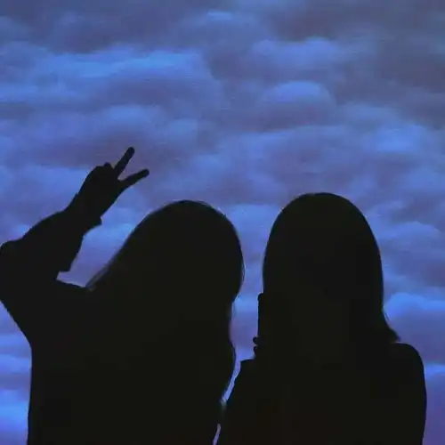 蓝色系闺蜜头像ins风好