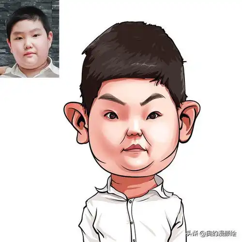 可爱小朋友的肖像漫画,相机拍不出特效也做不出的班级合影