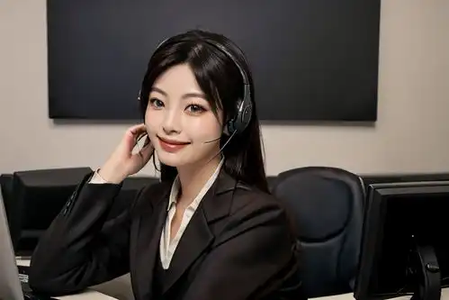 电脑女性客服人物肖像摄影图摄影图下载至来源处