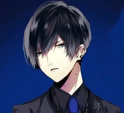 白色系二次元男生头像侧