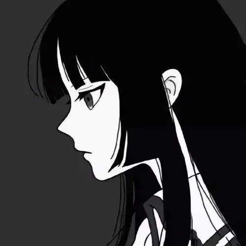 好看的动漫头像女黑色系