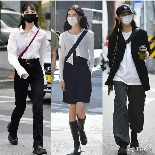 喜欢黑色却穿不出时髦感首尔小姐姐穿搭示范,又a又飒