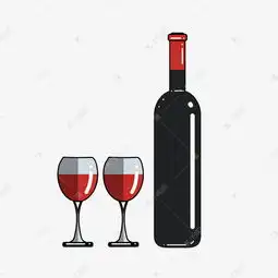 红酒杯酒瓶卡通插画素材图片免费下载千库网