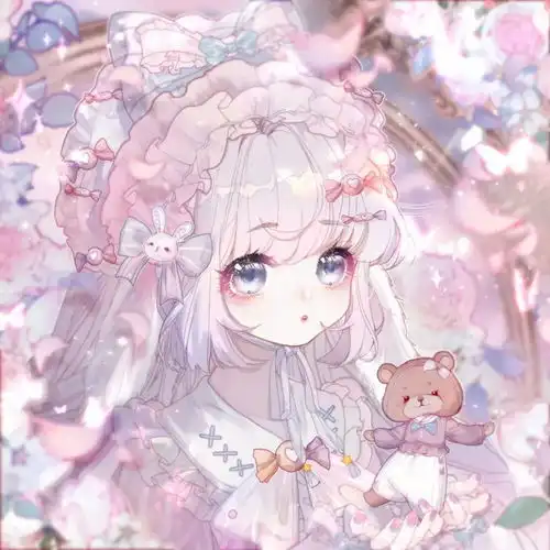 粉色红色系仙气可爱动漫女头星辰灿烂的背后,不是有你的保护吗