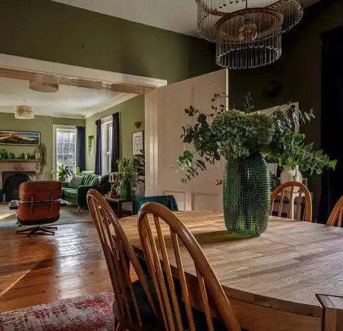 100个博主的家拒绝蕉绿,美式复古绿色系的家