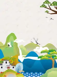 卡通手绘插画清新黄山旅游风景宣传海报背景图片免费下载广告背景psd千库网图片编号5245205