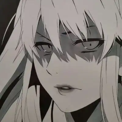 丧系头像动漫绘画黑白