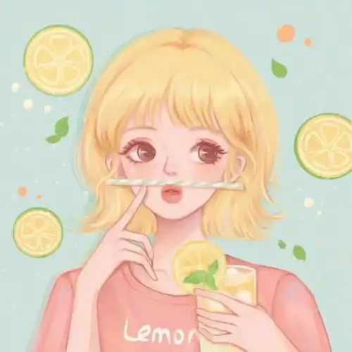 绿色系闺蜜头像一对动漫