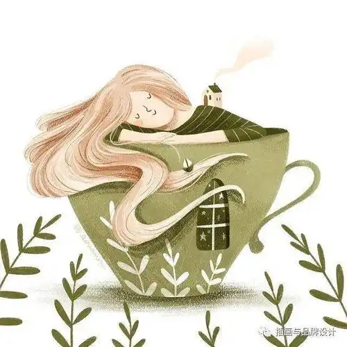插画丨超可爱的插画,造型设计简单大方,充满了少女的童趣感