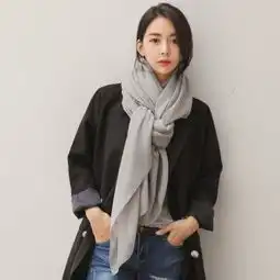 艾莱客棉麻围巾披肩两用