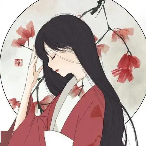 红色系古风女生头像绵绵更在三生后谁隔世读关鸠