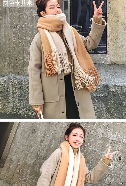 围巾女秋冬季韩版百搭学生软妹加厚情侣日系毛线ins少女心围脖男