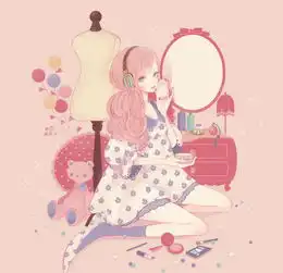 萌系少女手绘插画二次元美女