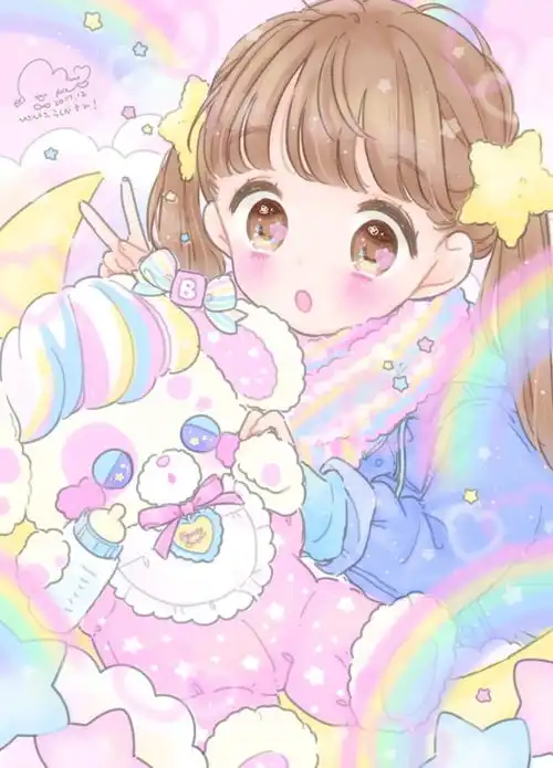 cg原画插画教程粉色系二次元卡通动漫少女童话世界