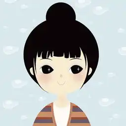 丸子头萌妹纸可爱插画原创