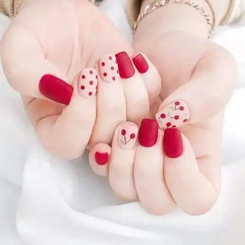 2021新年红色系美甲,转运必备