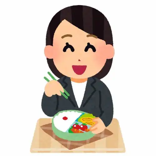 吃便当的女白领食堂厨房大学食堂插画免扣素材手绘png18职业社会职场生活