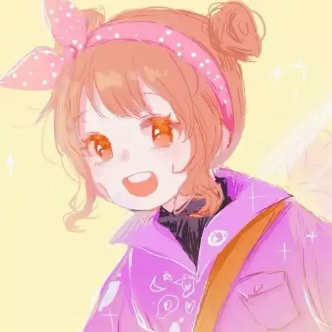 元气少女插画头像,最配可爱的你