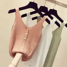 无袖头像针织衫