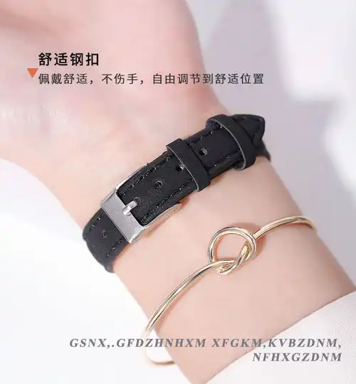 手表女学生韩版简约时尚潮流ins森系复古少女心学院风防水夜光表