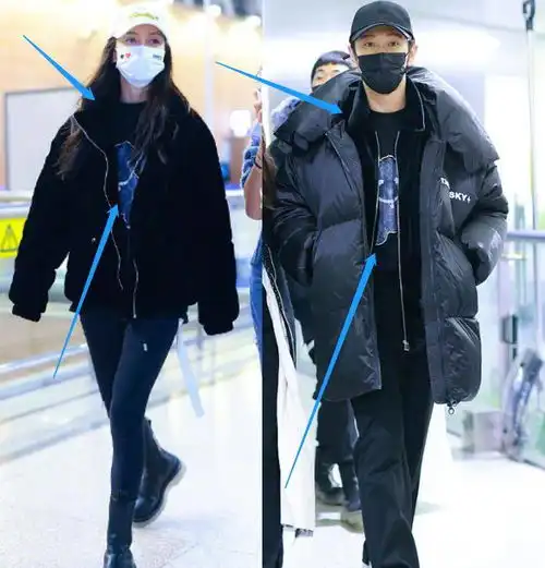 baby黄晓明错开坐飞机,二人的长袖图案亮了,婚姻状况一目了然