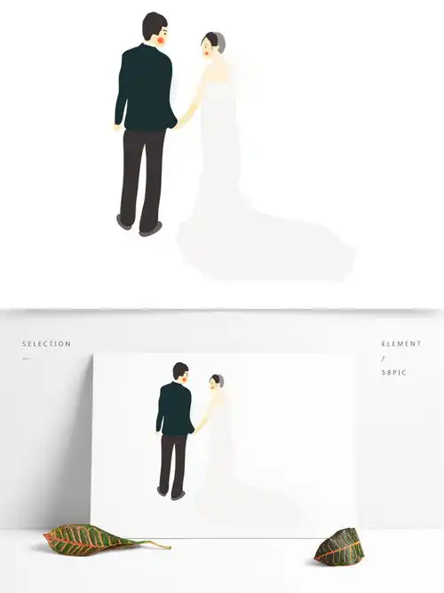 简约新郎新娘卡通人物素材图片素材psb格式下载其他大全