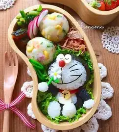 哆啦a梦卡通便当,小孩每次打开这一定超幸福吧