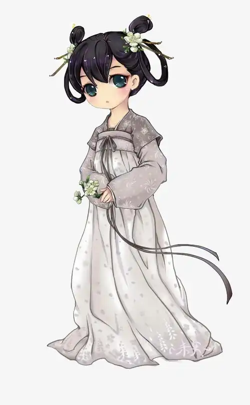 卡通手绘萌系汉服女孩素材图片免费下载高清卡通手绘png千库网图片编号3835335