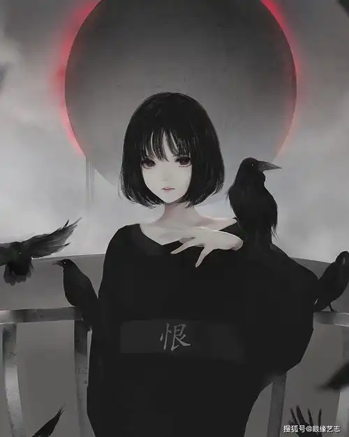 黑系头像情侣头像动漫动