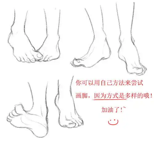 动漫人物头像画法教程脚