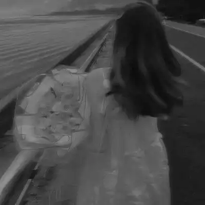 黑白头像女唯美高清图片