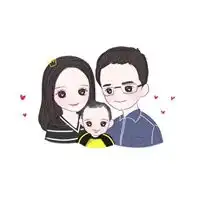 一家三口头像一人一张漫画手绘一家三口之家头像