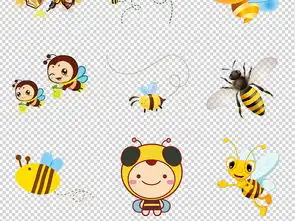 可爱小蜜蜂蜂蜜采蜜海报素材背景图片png