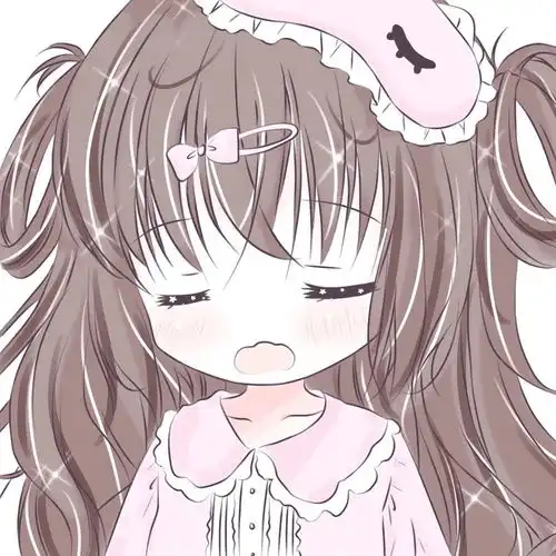 二次元萌系女生头像插画