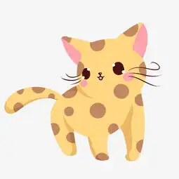 萌萌的小猫咪手绘插画图片素材其他格式下载动漫人物大全