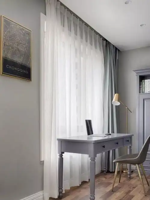 88㎡轻奢美式风格装修图片,复古时尚优雅