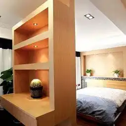 咖啡色米色151200平米四居室淡雅清新绿色现代简约风格卧室效果图