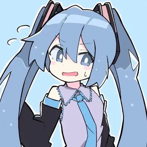 头像蓝色系初音未来动漫女头像