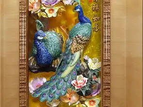 新中式吉祥如意浮雕孔雀金色壁画玄关装饰画图片设计素材高清模板下载43.70mb动物花鸟玄关大全