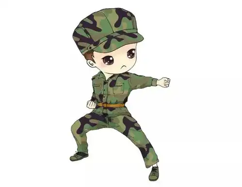 卡通动漫微信头像男军人