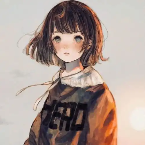 唯美插画女生头像世界需要讲道理但我最偏心你