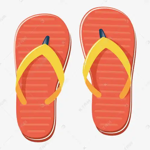 卡通橙色拖鞋插图素材图片免费下载千库网