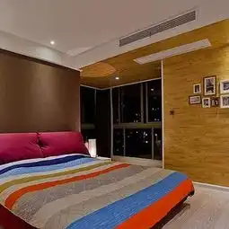 混搭风格公寓可爱富裕型130平米卧室床效果图