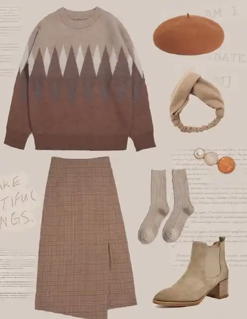 萌系女孩的9套可爱毛衣穿搭,照着穿就对了,让你元气满满每一天