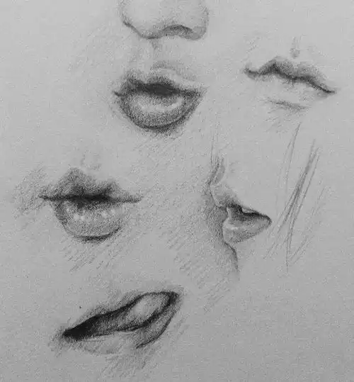 卡通图片可爱头像素描叫