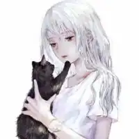 少女与猫的头像动漫二次元少女与猫头像