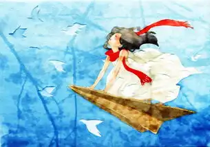 求一张动漫图一个红色长发白裙女孩,手里拿着纸飞机