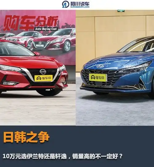 日韩之争,10万元选伊兰特还是轩逸,销量高的不一定好