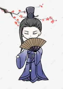 古风男梅花折扇古装人物卡通手绘素材图片免费下载高清psd千库网图片编号11284193